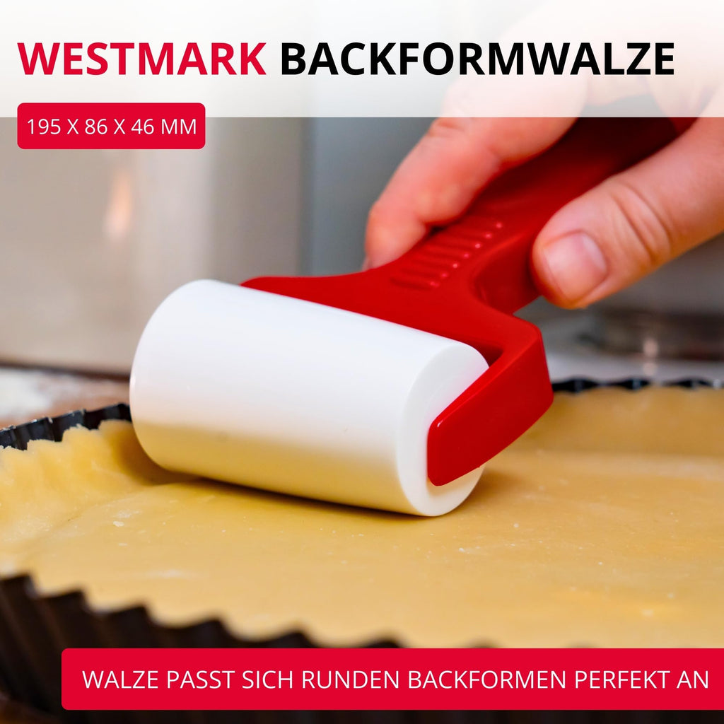 Westmark Backformwalze/-roller für runde Backformen, Konisch geformt, Kunststoff, Rot/Weiß, 31402270