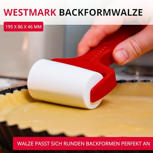 Westmark Backformwalze/-roller für runde Backformen, Konisch geformt, Kunststoff, Rot/Weiß, 31402270