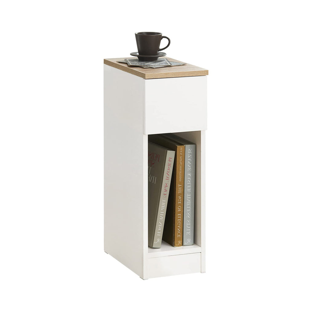 SoBuy Nachttisch schmal 20cm mit Schublade, 20x35x60 cm Schlafzimmer