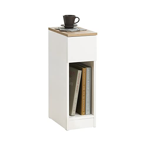 SoBuy Nachttisch schmal 20cm mit Schublade, 20x35x60 cm Schlafzimmer