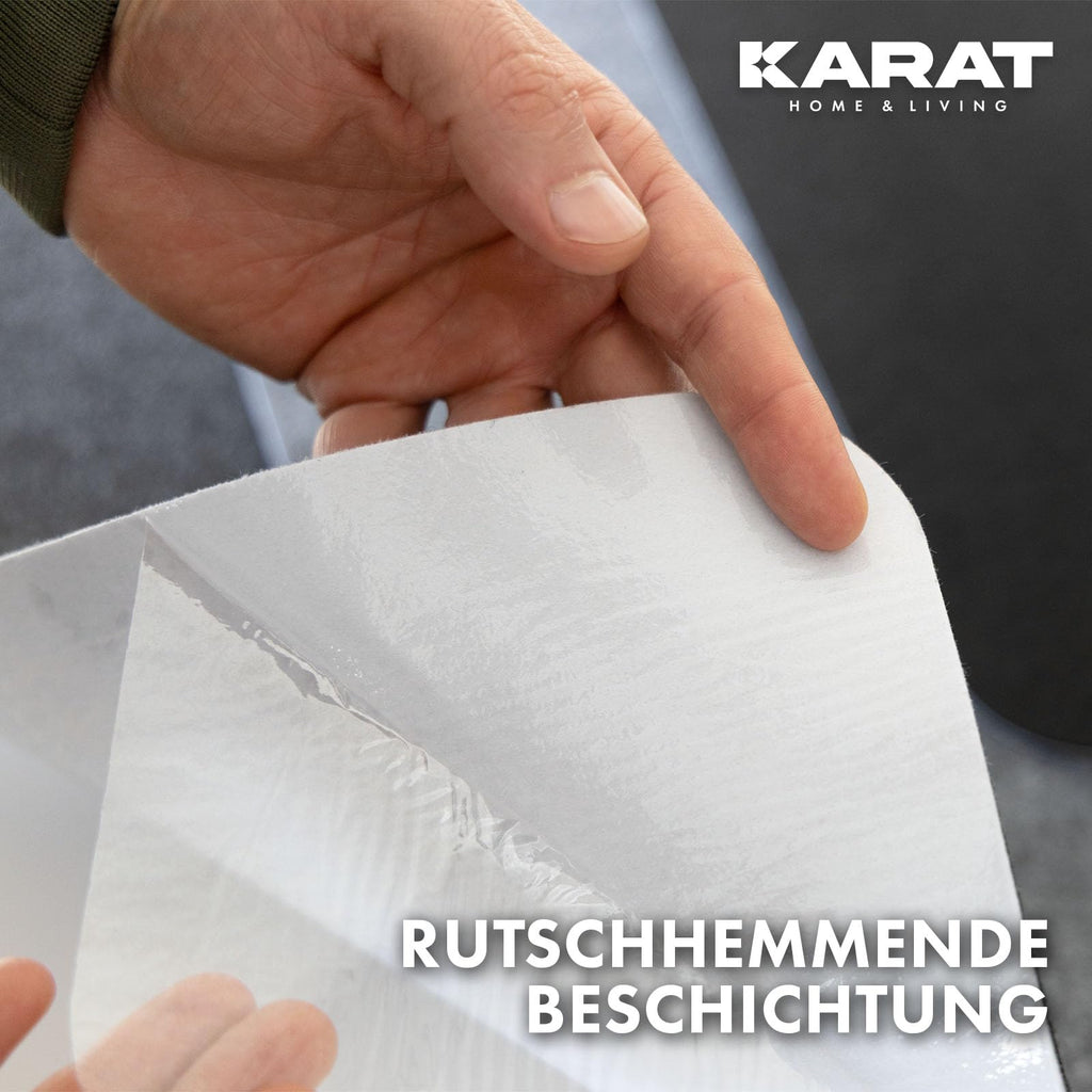 KARAT Bodenschutzmatte 100 x 120 cm, schwarz - Bürostuhl Unterlage aus Polyester, Bodenschutz, Unterlegmatte, Schutzmatte für Laminat, Parkett, Hartböden (Viking)