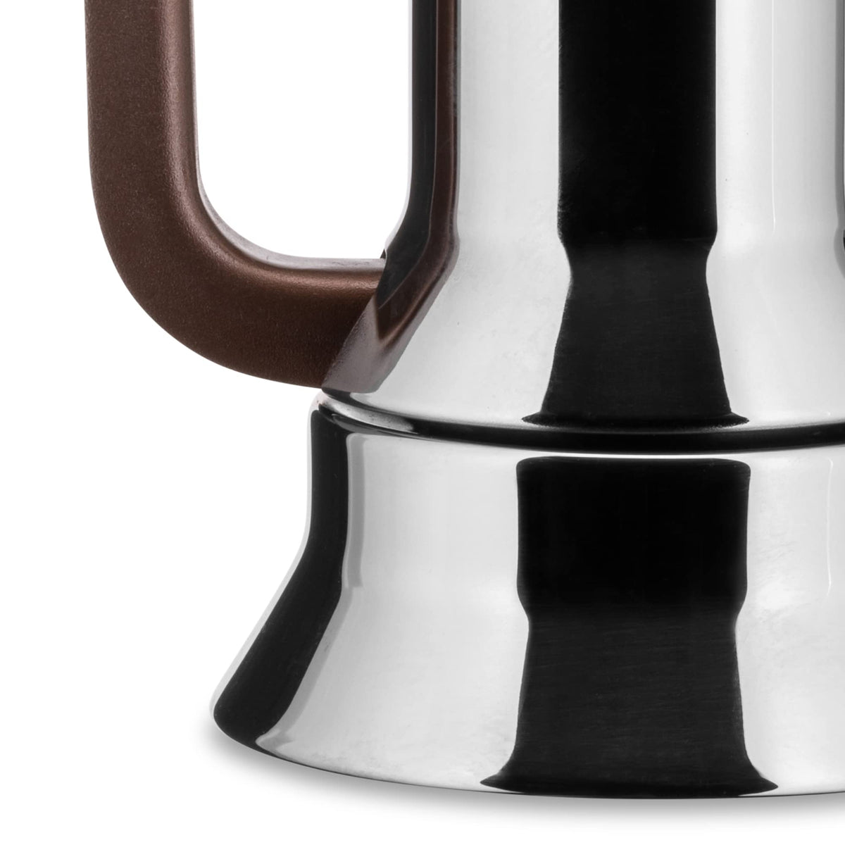Alessi Espressomaschine 3.Tassen für Induktion Edelstahl, silber, 7 x 11.5 x 14 cm, 9090/3