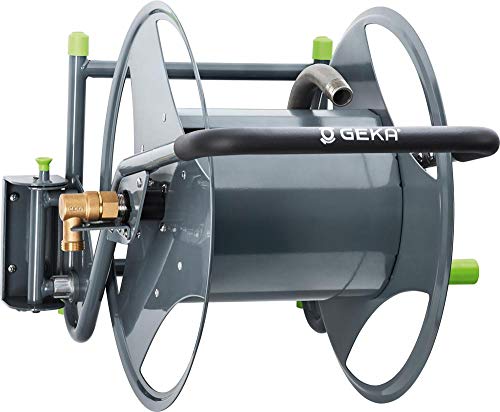 GEKA plus Schlauchabroller P40 (für Trinkwasser, Gestell pulverbeschichtetes Stahlrohr, Anschlüsse G 3/4", 4 Stufen arretierbar, Wandmontage) 42.8602.9
