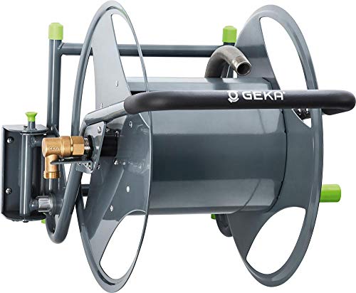 GEKA plus Schlauchabroller P40 (für Trinkwasser, Gestell pulverbeschichtetes Stahlrohr, Anschlüsse G 3/4", 4 Stufen arretierbar, Wandmontage) 42.8602.9