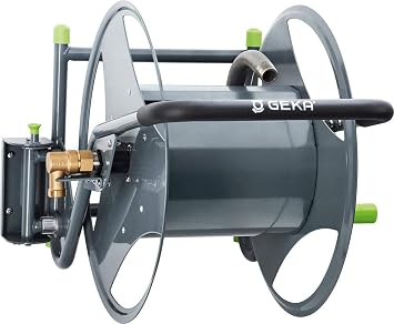 GEKA plus Schlauchabroller P40 (für Trinkwasser, Gestell pulverbeschichtetes Stahlrohr, Anschlüsse G 3/4", 4 Stufen arretierbar, Wandmontage) 42.8602.9
