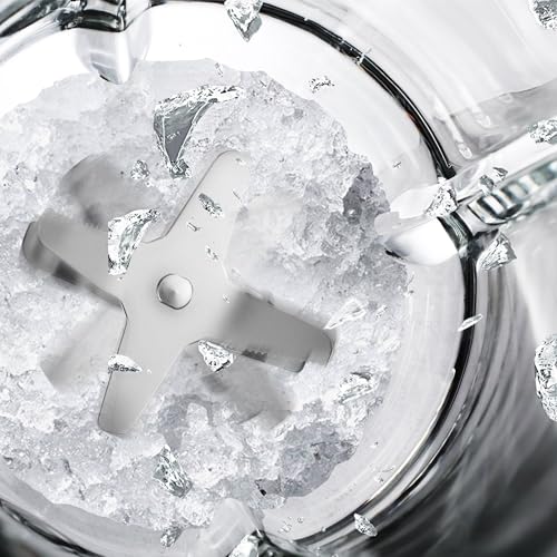 TurboTronic Standmixer mit 1,5L Glasbehälter 1200W Edelstahl silber, Smoothie Maker, Ice Crush Funktion, Blender