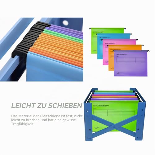 25 Stück A4 Hängemappen, Polypropylen Hängeregister Mappen