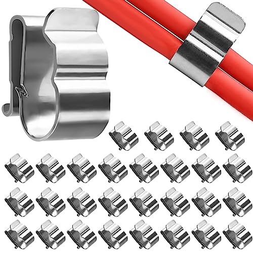 50 Stück Solarmodul Kabelclips, Solar PV Edelstahl Kabelklemmen, Anhänger Drahtclips Anhängerrahmen Drahtklemmen Solarmodul Fixierung, für Laptop Ethernet Kabel Büro(2 * 2) (A 2)