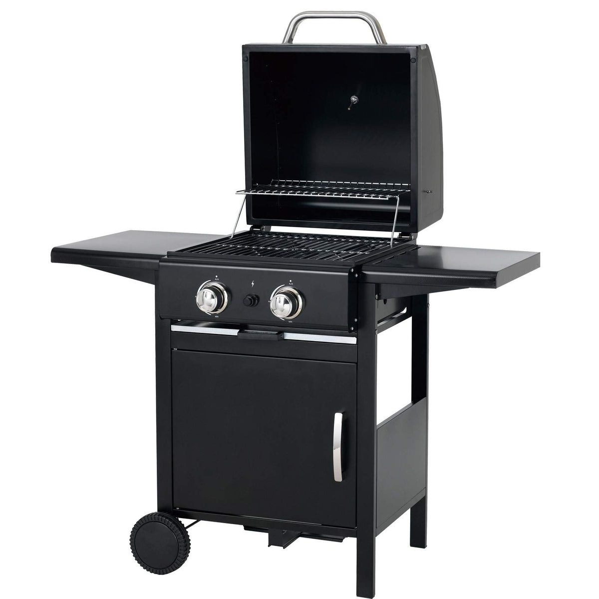 tepro Gasgrill Mayfield 2 mit 2 hochwertigen, leistungsstarken Edelstahlbrennern, verchromten Grillrosten (Rost-in-Rost-System), großer Warmhaltefläche, integriertem Thermometer im Deckel und praktisc