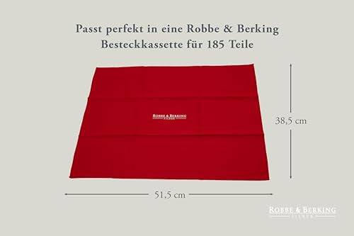 Robbe & Berking Silberbesteck-Abdecktuch für 185-teilige Bestecke | Anlaufschutz aus samtweichem Baumwollflanell, 51,5 x 38,5 cm