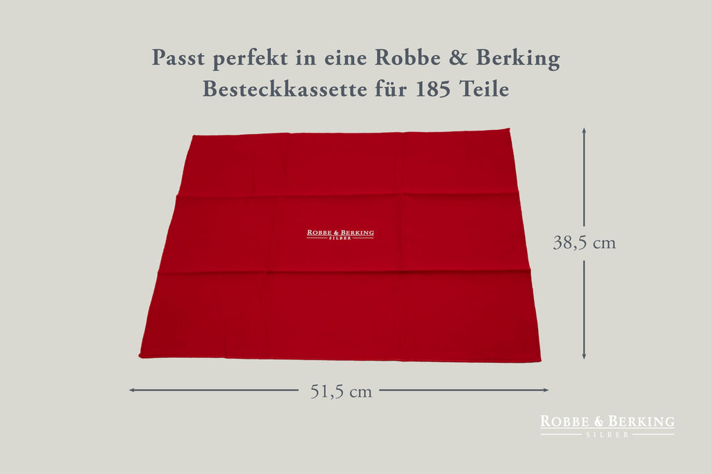 Robbe & Berking Silberbesteck-Abdecktuch für 185-teilige Bestecke | Anlaufschutz aus samtweichem Baumwollflanell, 51,5 x 38,5 cm
