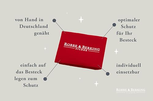Robbe & Berking Silberbesteck-Abdecktuch für 185-teilige Bestecke | Anlaufschutz aus samtweichem Baumwollflanell, 51,5 x 38,5 cm