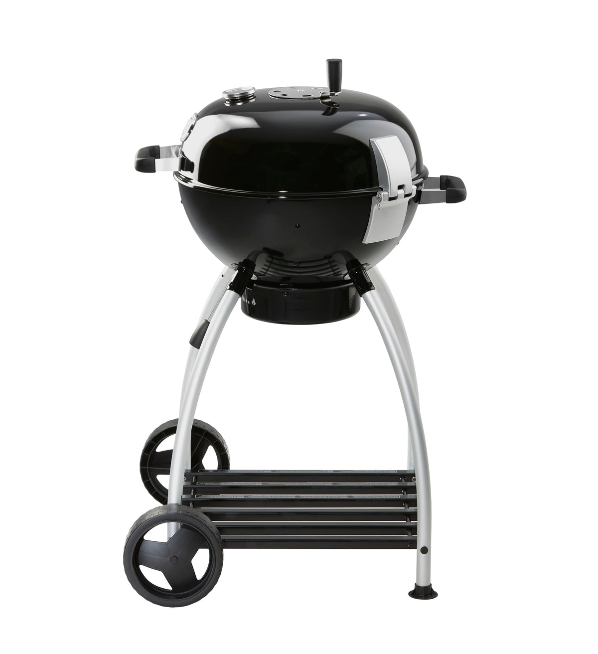 RÖSLE Holzkohle-Kugelgrill No.1 Sport F50, Hochwertiger Kohlegrill mit einstellbarer Luftzufuhr, Deckelscharnier, Deckelthermometer, stabiler Ablage, extra großer Grillfläche und Grillraum