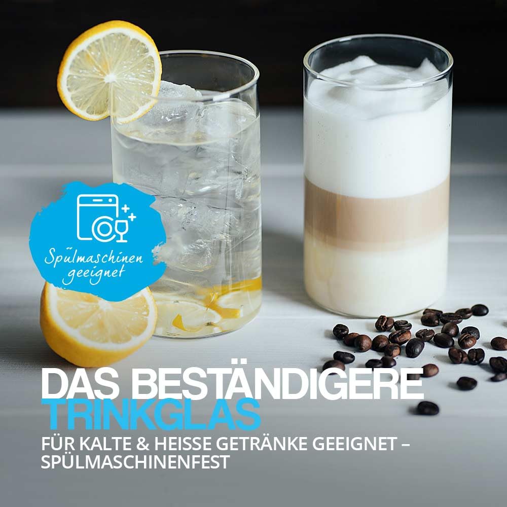 Tuuters 2 Stück Windlicht Glas mit Boden (120 x Ø 70 mm) Glaszylinder klar