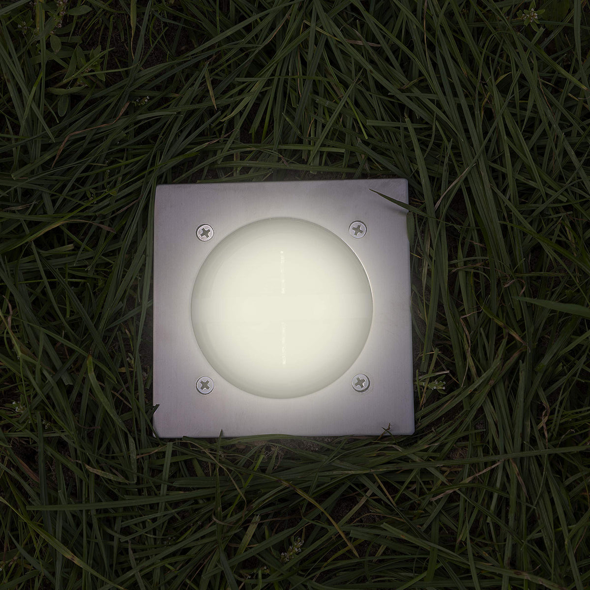 Smartwares Carlo Bodeneinbaustrahler - Solarbetrieben - Tag-/Nacht-Sensor, Silber