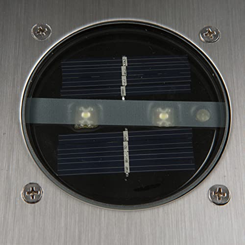 Smartwares Carlo Bodeneinbaustrahler - Solarbetrieben - Tag-/Nacht-Sensor, Silber