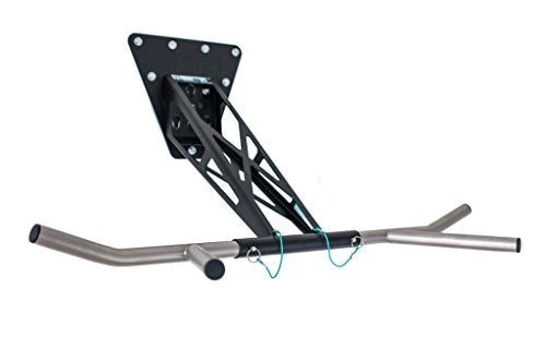 PULLUP & DIP Premium Klimmzugstange und Dip Stange, Mobil für Wand und Befestigung an Baum & Pfosten, für zu Hause + Outdoor im Garten, Hochwertige Qualität, Über 35 Übungen