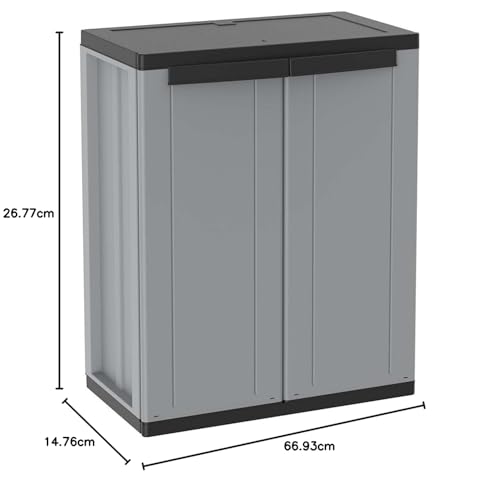 Terry Jwood 268, Schrank, 2 Türen, 3 Böden, Holz-Optik, 68x37,5x170 cm