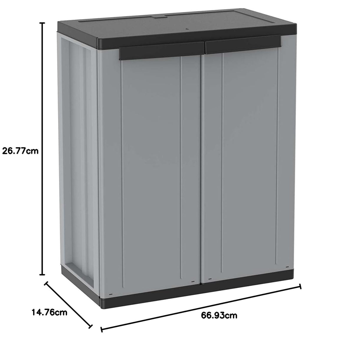 Terry Jwood 268, Schrank, 2 Türen, 3 Böden, Holz-Optik, 68x37,5x170 cm