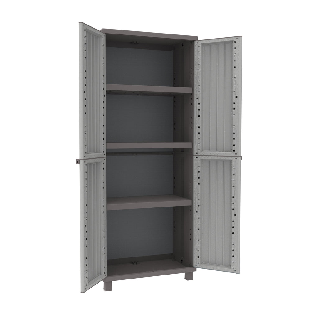 Terry Jwood 268, Schrank, 2 Türen, 3 Böden, Holz-Optik, 68x37,5x170 cm