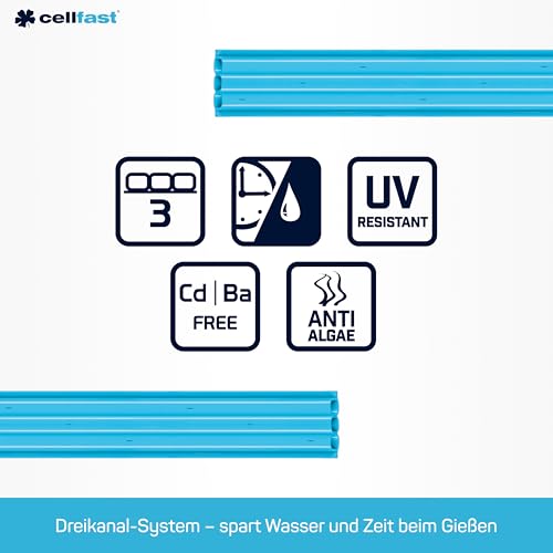 CELLFAST Gartenschlauch Sprüchschlauch Dreikanalbewässerungsschlauch Set Mit Verbindungsstücken Tropfschlauch Garn UV Beständig Perlschlauch Komplett Bewässerungssystem 1 2 Zoll 15 Meter Spring