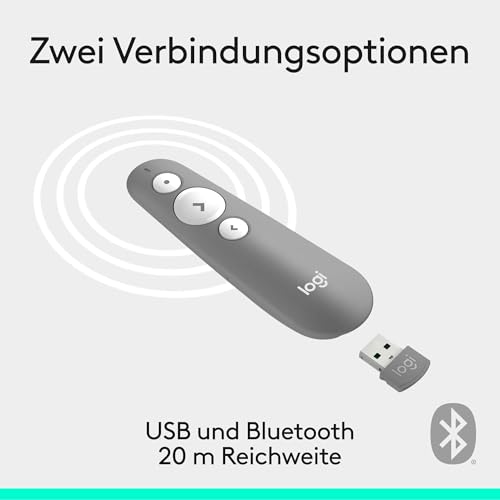 Logitech R500s Presenter mit Laser Klasse 1 für Bluetooth und USB