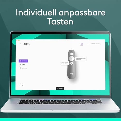 Logitech R500s Presenter mit Laser Klasse 1 für Bluetooth und USB