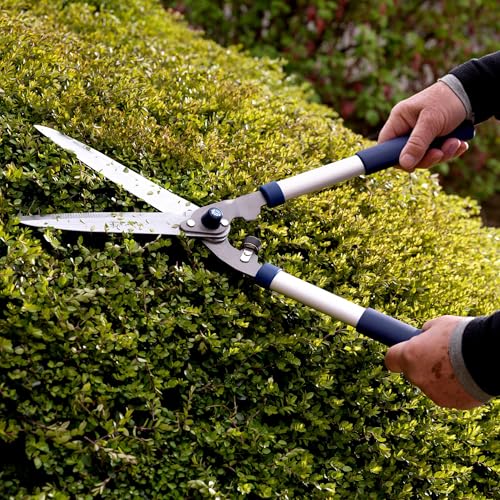 Spear & Jackson 8170RS Razorsharp Getriebe-Heckenschere – Einfaches Schneiden von Hecken & Sträuchern, 200 mm PTFE-beschichtete Kohlenstoffstahlklingen, Getriebeantrieb, Aluminiumgriffe mit Softgriff
