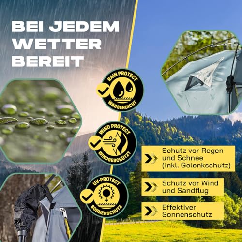 Lumaland Premium Duschzelt | Toilettenzelt für Indoor & Outdoor | Mobiles Umkleidezelt & Lagerzelt | Zelt für Tierfotografie | Ideal zum Campen, Festival & zum Angeln | Wasserdicht & Windfest