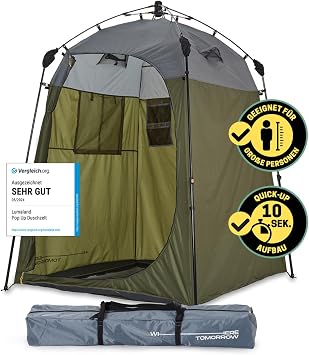 Lumaland Premium Duschzelt | Toilettenzelt für Indoor & Outdoor | Mobiles Umkleidezelt & Lagerzelt | Zelt für Tierfotografie | Ideal zum Campen, Festival & zum Angeln | Wasserdicht & Windfest