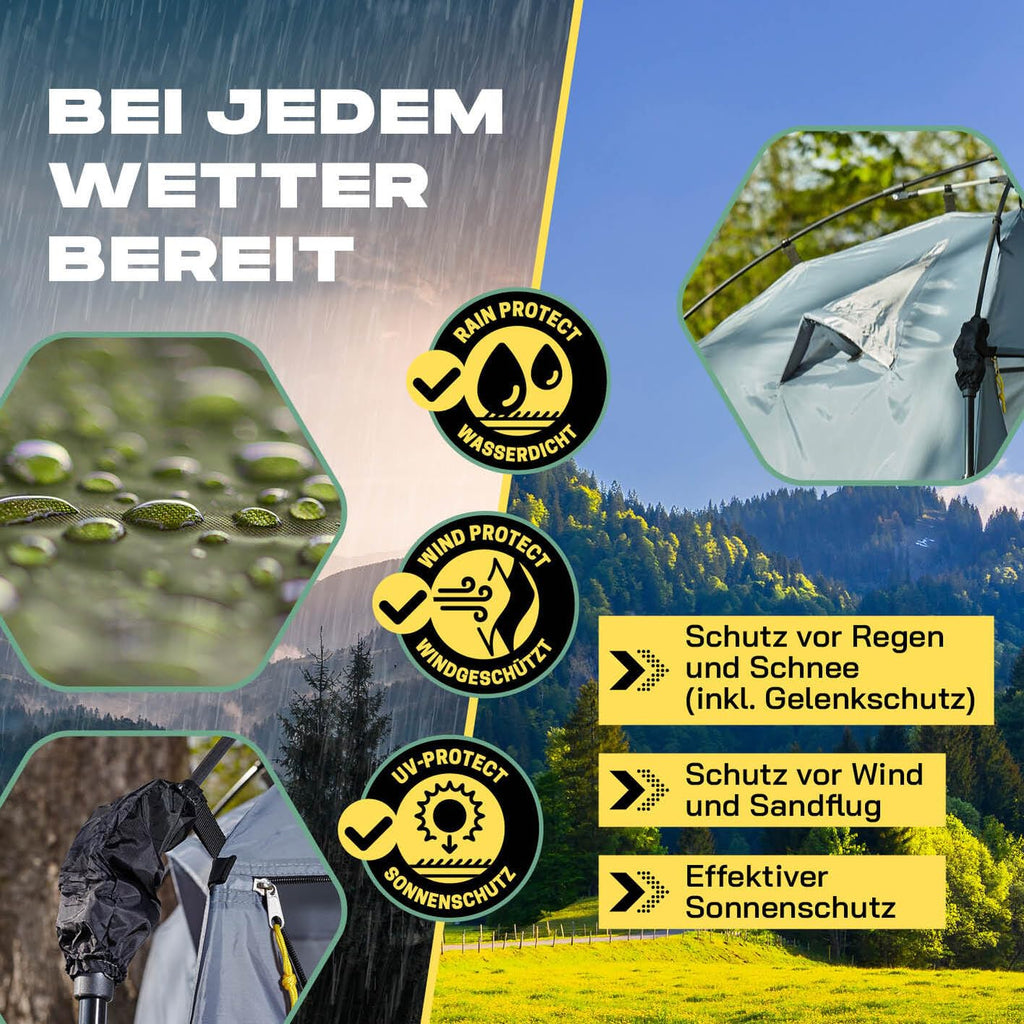 Lumaland Premium Duschzelt | Toilettenzelt für Indoor & Outdoor | Mobiles Umkleidezelt & Lagerzelt | Zelt für Tierfotografie | Ideal zum Campen, Festival & zum Angeln | Wasserdicht & Windfest