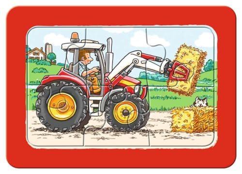 Ravensburger Puzzle Bagger, Traktor und Kipplader - 6 Teile Puzzle
