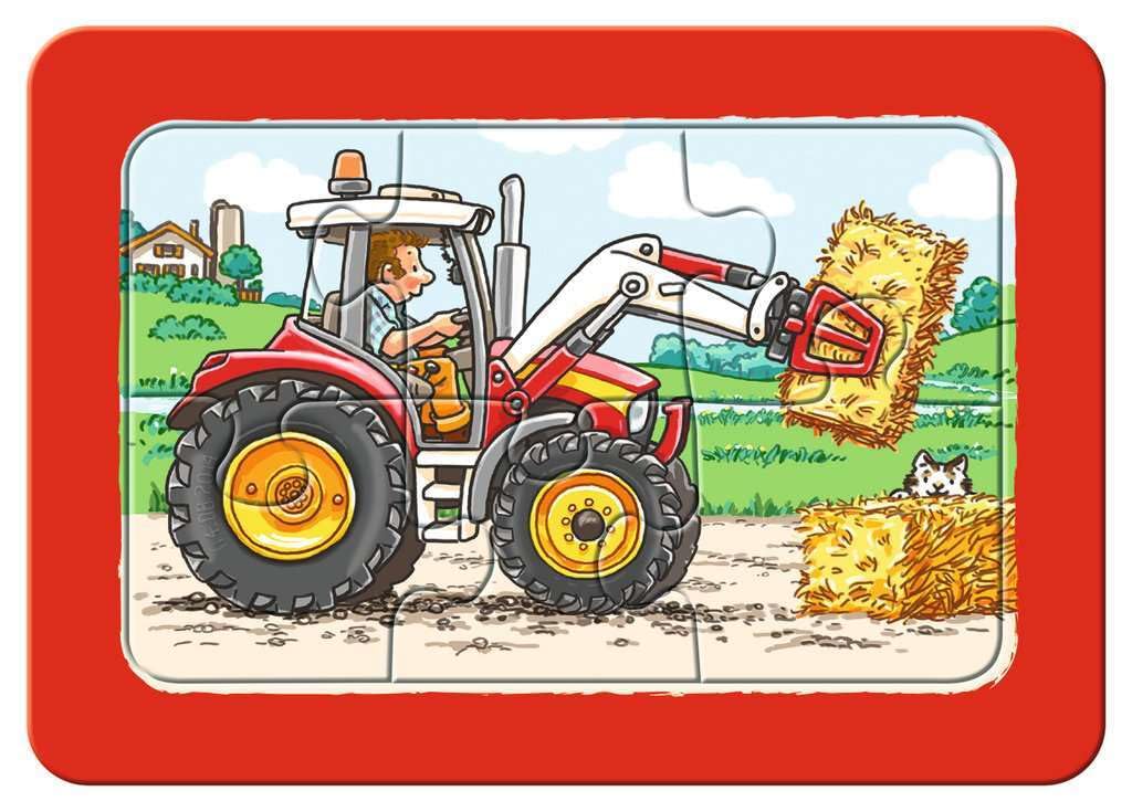 Ravensburger Puzzle Bagger, Traktor und Kipplader - 6 Teile Puzzle