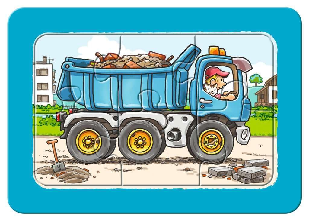 Ravensburger Puzzle Bagger, Traktor und Kipplader - 6 Teile Puzzle