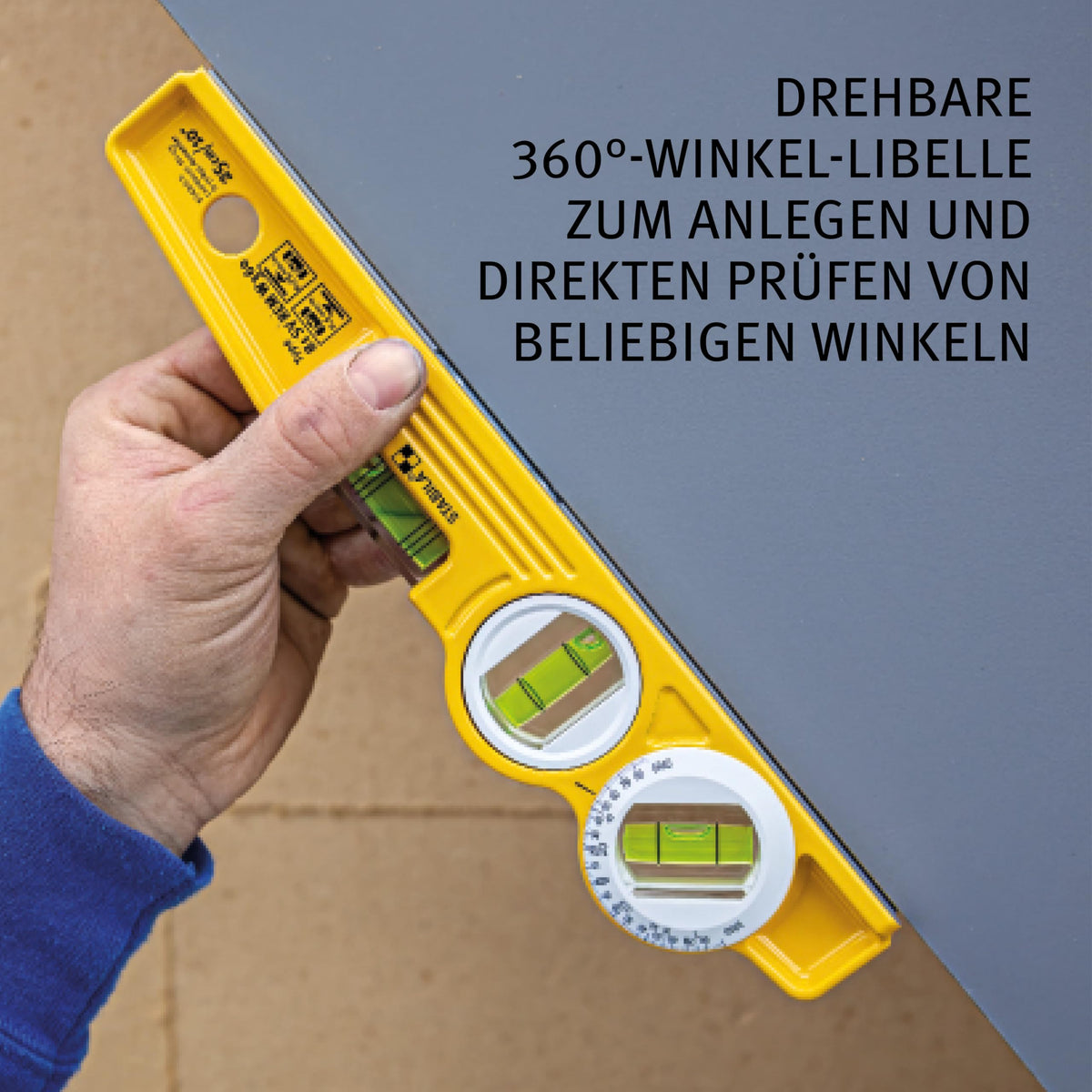 STABILA Magnet-Wasserwaage Type 81 SV REM W360 Torpedo mit Tasche, 25 cm, Alu-Gussprofil, Seltenerd-Magnetsystem, 1 Sechsring-Horizontal-/ 1 Vertikal-/ 1 Winkel-Libelle, Made in Germany