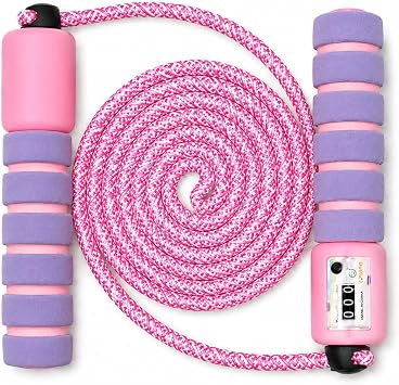 Springseil Speed Rope mit Zähler,Springseil Boxen,Springseil Sport,Sprungseil Verstellbares Fitness Speed Rope Seilspringen,Mit Komfortablen & Anti-Rutsch Griffen
