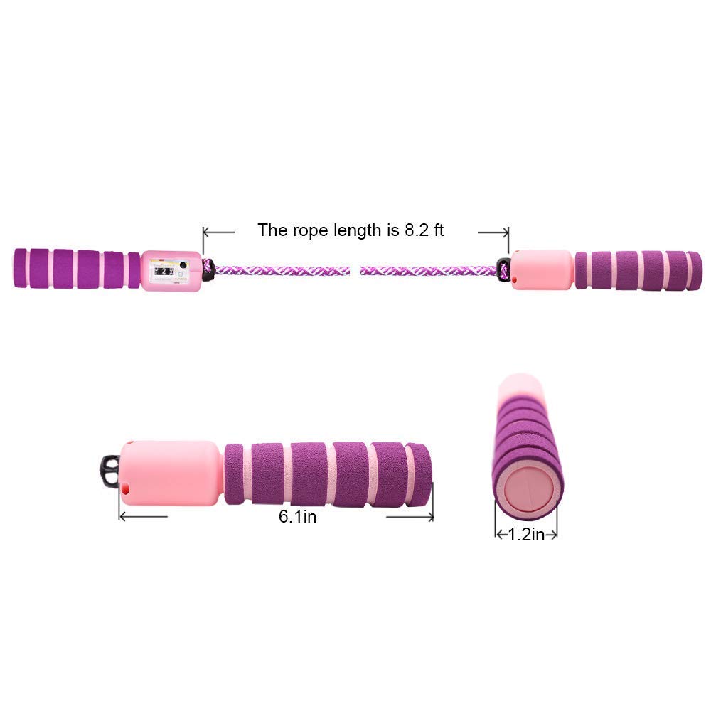 Springseil Speed Rope mit Zähler,Springseil Boxen,Springseil Sport,Sprungseil Verstellbares Fitness Speed Rope Seilspringen,Mit Komfortablen & Anti-Rutsch Griffen