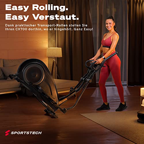 Sportstech, Crosstrainer für Zuhause + 24 kg Schwungmasse, stabil CX700