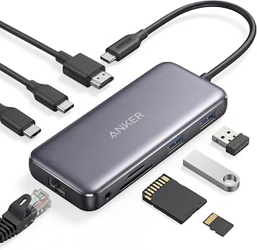Anker 555 USB-C Docking Hub (8-in-1) PowerExpand Adapter, 4K 60Hz HDMI