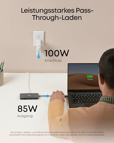 Anker 555 USB-C Docking Hub (8-in-1) PowerExpand Adapter, 4K 60Hz HDMI