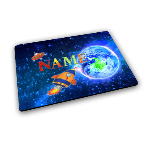 Textil Tischset mit Name, personalisiert, Rakete