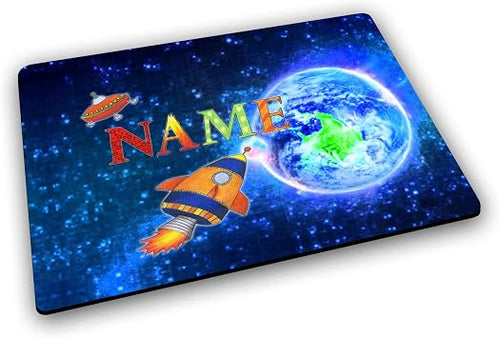 Textil Tischset mit Name, personalisiert, Rakete