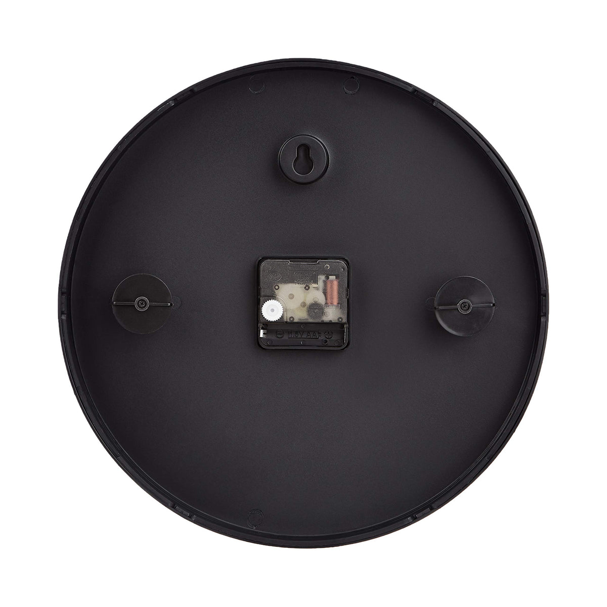Amazon Basics Klassische 30 cm Leicht Ablesbare Lautlose Batteriebetriebene Runde Wanduhr, Schwarz
