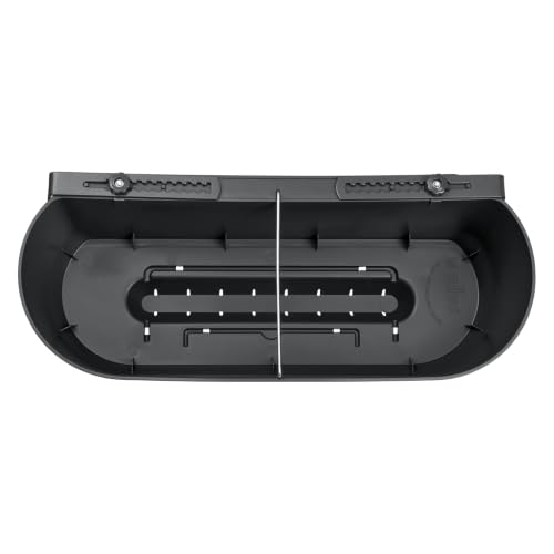 elho Greenville Easy Balcony 52 Blumentopf Balkon - Übertopf für Balkon - 100% recyceltes Plastik - Ø 52.0 x H 19.4 cm - Living Schwarz