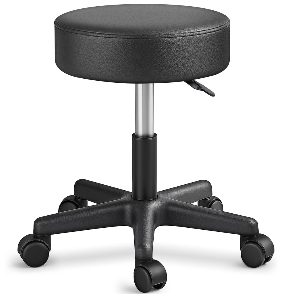 TRESKO® Rollhocker höhenverstellbar 10 cm Dicke Polsterung bis 150 kg