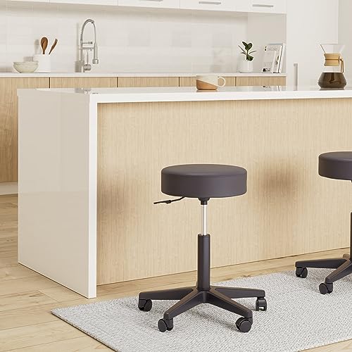 TRESKO® Rollhocker höhenverstellbar 10 cm Dicke Polsterung bis 150 kg