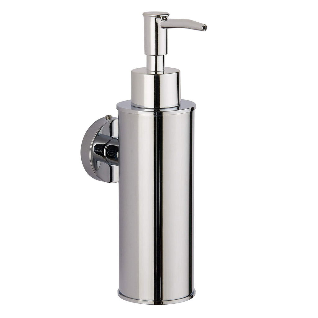 BGL Wandmontierter Seifenspender aus Edelstahl, 180 ml Flüssigseifenspender aus SUS304, ABS-Pumpkopf mit Ersatzpumpe, Chrom, für Bad und Küche