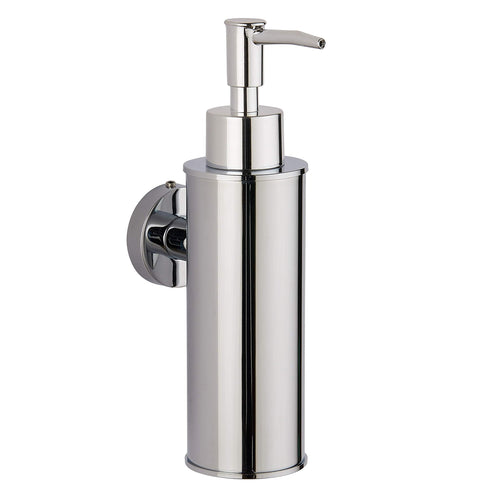 BGL Wandmontierter Seifenspender aus Edelstahl, 180 ml Flüssigseifenspender aus SUS304, ABS-Pumpkopf mit Ersatzpumpe, Chrom, für Bad und Küche