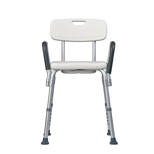 Teqler ® T-135303 Duschstuhl, Badehocker für Pflegebedürftige, Höhenverstellbar 38-45cm