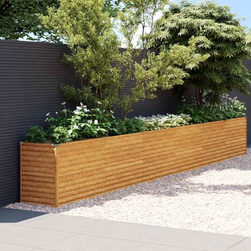 vidaXL Garten-Hochbeet 578 x 50 x 69 cm Cortenstahl